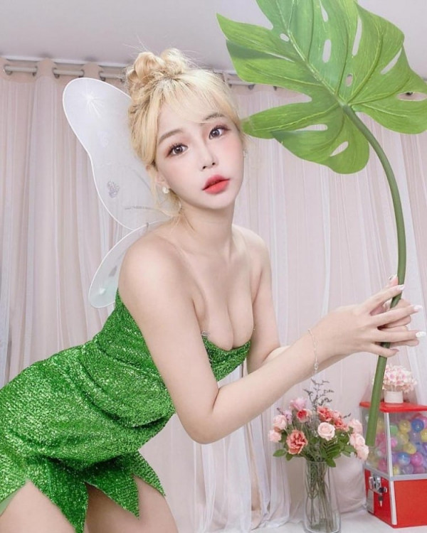 쿨섹시녀  bj 하루S2 신데렐라 팅커벨 코스프레 큰 가슴