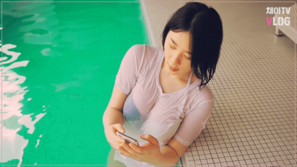 야한사진   bj 채아 물에 젖은 흰티 브라 노출