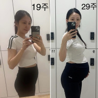 '문경찬♥' 박소영, 임신 19주→29주 이렇게 변한다고? 적나라한 갑자기 커진 배