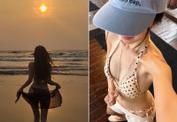 “석양 없어도 빛나네” 박성광 아내 이솔이, 휴양지 수놓은 수영복 실루엣