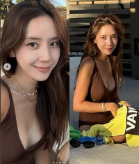 '박준형♥' 14살 연하 승무원 아내, 수영복 입자..볼륨 몸매 '깜짝'
