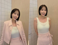 '문원♥' 신지, 뼈말라 되더니 과감해졌네…이너 비치는 슬리브리스 톱에 깜짝